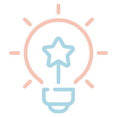 İlham simgesi, vektör illüstrasyonu basit tasarım