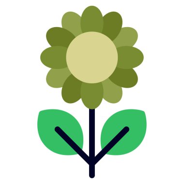 Ayçiçeği. Web simgesi basit illüstrasyon 