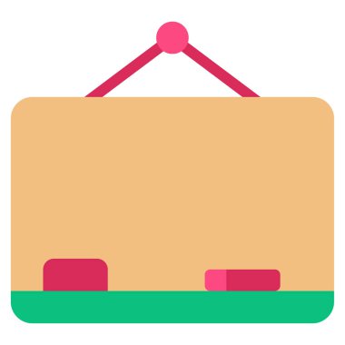 Karatahta simgesi, vektör illüstrasyonu basit tasarım