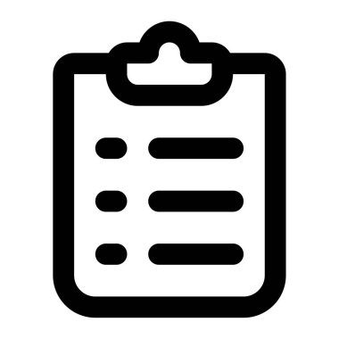 Clipboard2 simgesi, vektör illüstrasyonu basit tasarım