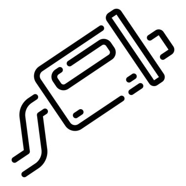 Egzoz simgesi, vektör illüstrasyonu basit tasarım