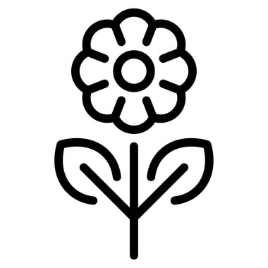 Çiçek. Web simgesi basit illüstrasyon 