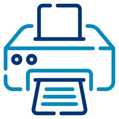 yazıcı simgesi, vektör illüstrasyonu basit tasarım