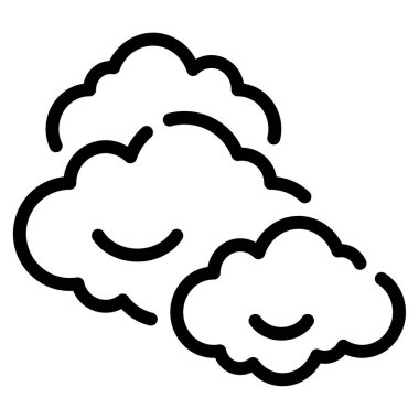 Bulut Kabartma simgesi, vektör illüstrasyonu basit tasarım