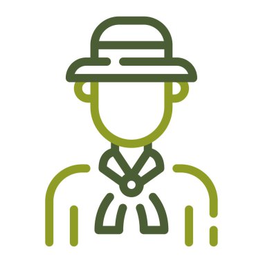 Keşif simgesi, vektör illüstrasyonu basit tasarım