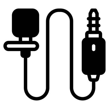 Lavalier simgesi, vektör illüstrasyonu basit tasarım