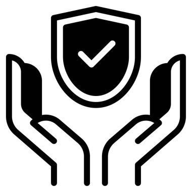 Simge ve vektör illüstrasyonunu basit tasarımla koru