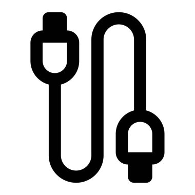 kablo simgesi, vektör illüstrasyonu basit tasarım