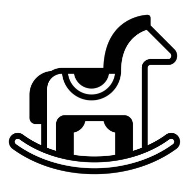 Tahta Oyuncaklar simgesi, vektör illüstrasyonu basit tasarım