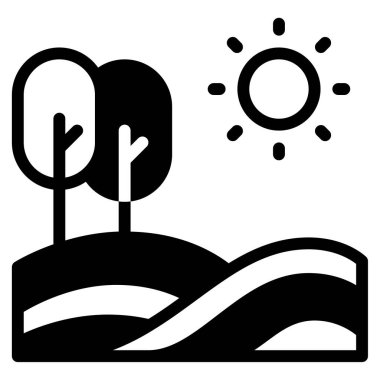 arazi simgesi, vektör illüstrasyonu basit tasarım