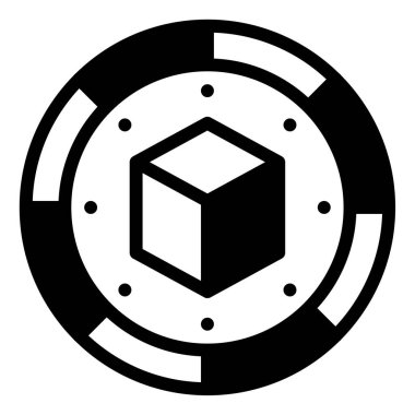 Token simgesi, vektör illüstrasyonu basit tasarım