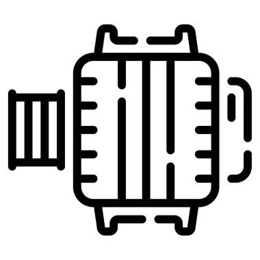 Alternatör simgesi, vektör illüstrasyonu basit tasarım