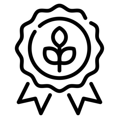 Organik Gıda simgesi, vektör illüstrasyonu basit tasarım