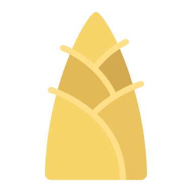 Bambu Stalks simgesi, vektör illüstrasyonu basit tasarım