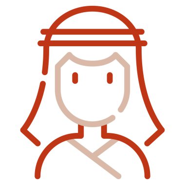 Şeyh simgesi, vektör illüstrasyonu basit tasarım