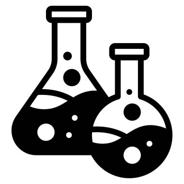 laboratuvar simgesi, vektör illüstrasyonu basit tasarım