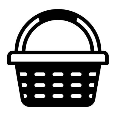 Hasat Sepeti simgesi, vektör illüstrasyonu basit tasarım