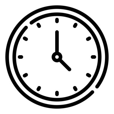 Saat simgesi, basit vektör illüstrasyonu