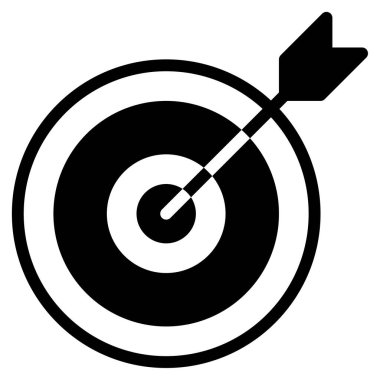 Hedef simgesi, vektör illüstrasyonu basit tasarım