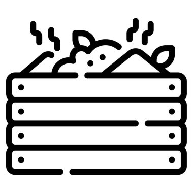 Bahçe Atık simgesi, vektör illüstrasyonu basit tasarım