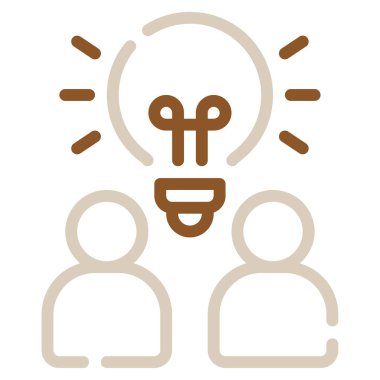 Beyin Fırtınası Simgesi, vektör çizimi basit tasarım