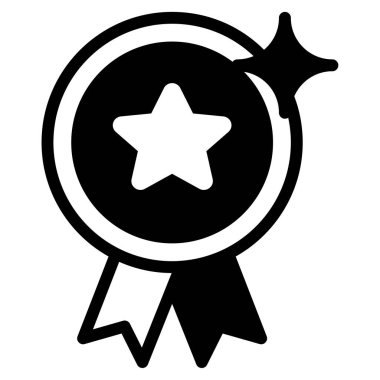 Madalya simgesi, vektör illüstrasyonu basit tasarım