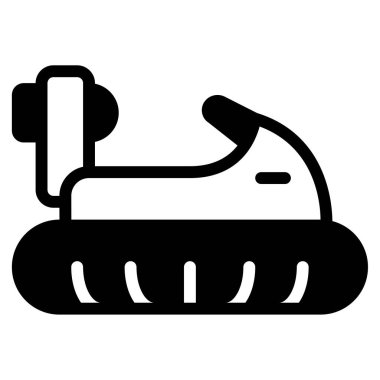 hovercraft simgesi, vektör illüstrasyonu basit tasarım
