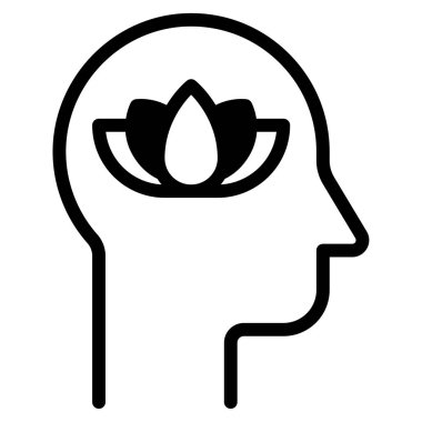 Stres azaltma simgesi, vektör illüstrasyonu basit tasarım