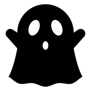 Hayalet simgesi, vektör illüstrasyonu basit tasarım