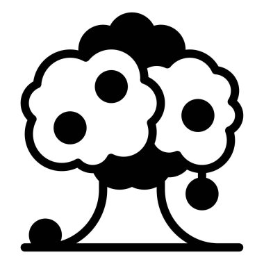 Meyve bahçesi simgesi, vektör illüstrasyonu basit tasarım