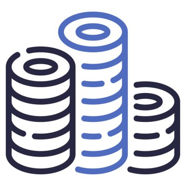 Sikke Yığını simgesi, vektör illüstrasyonu basit tasarım