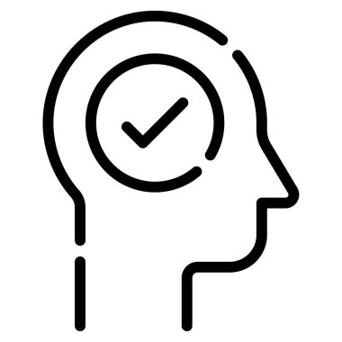 Doğrulama simgesi, vektör illüstrasyonu basit tasarım