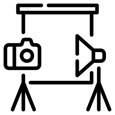 Stüdyo simgesi, vektör illüstrasyonu basit tasarım