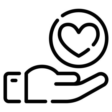 Şefkat simgesi, vektör illüstrasyonu basit tasarım