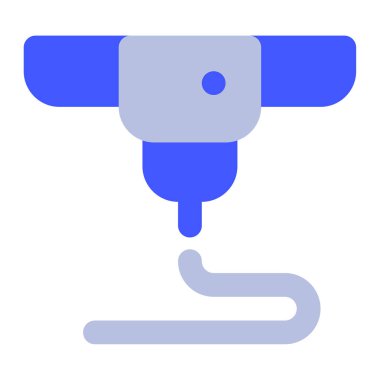 3B Yazıcı simgesi, vektör illüstrasyonu basit tasarım