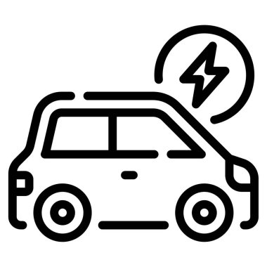 Electric Car icon, vector illustration simple design