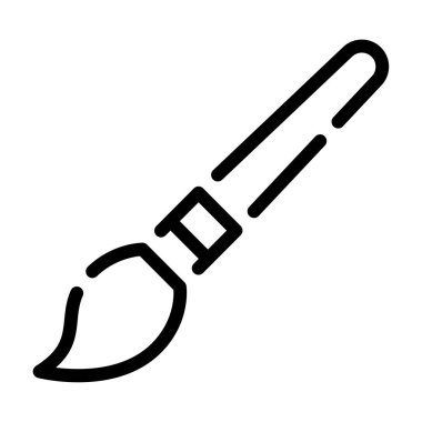 Boya fırçası simgesi, vektör illüstrasyonu basit tasarım