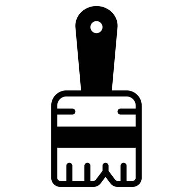 Boya fırçası simgesi, vektör illüstrasyonu basit tasarım