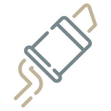 Egzoz simgesi, vektör illüstrasyonu basit tasarım