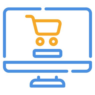 Akıllı Alışveriş simgesi, vektör illüstrasyonu basit tasarım