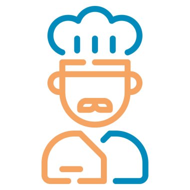 Gastronomi simgesi, vektör illüstrasyonu basit tasarım