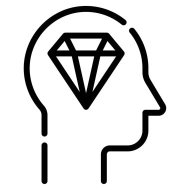 Zihinsel Açıklık simgesi, vektör illüstrasyonu basit tasarım