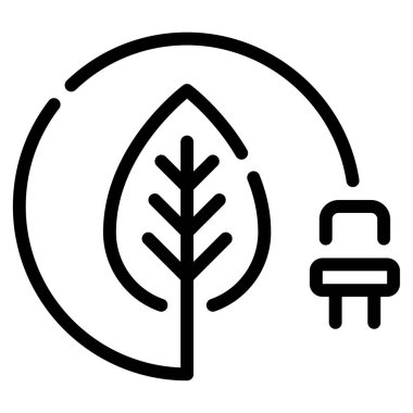 yeşil enerji simgesi, vektör illüstrasyonu basit tasarım