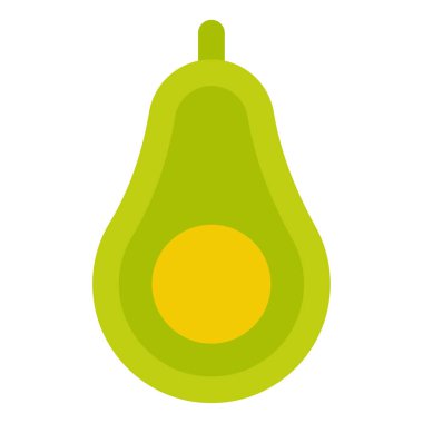 avokado simgesi, vektör illüstrasyonu basit tasarım