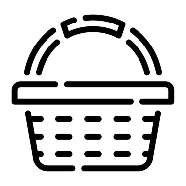 Hasat Sepeti simgesi, vektör illüstrasyonu basit tasarım