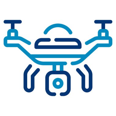 Drone simgesi, vektör illüstrasyonu basit tasarım