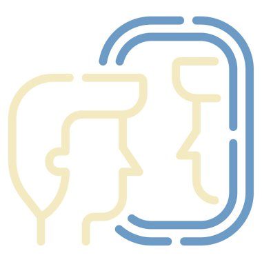 Öz Yansıma simgesi, vektör illüstrasyonu basit tasarım