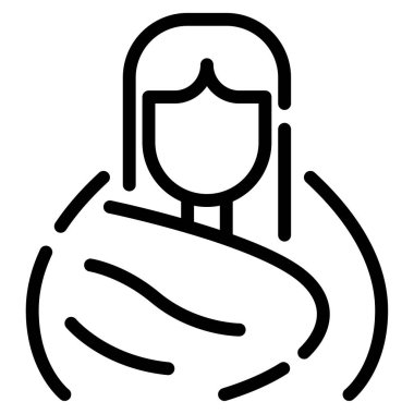 Konforlu Battaniye simgesi, vektör illüstrasyonu basit tasarım