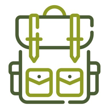 sırt çantası simgesi, vektör illüstrasyonu basit tasarım