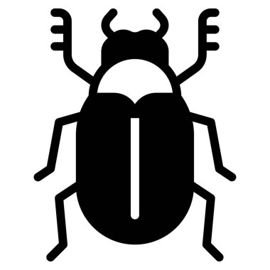 Böcek simgesi, vektör illüstrasyonu basit tasarım